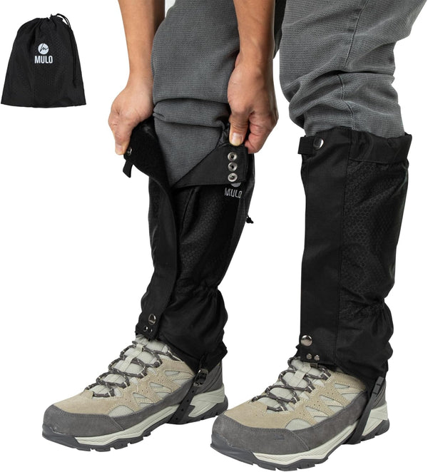 Waterproof Leg Gaiters - Lightweight Adjustable Boot Gaiters for Hiking, Hunting, Climbing