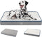 EMPSIGN Reversible Cool and Warm Dog Bed for Crate, Washable and Removable Cover, Grey