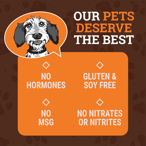 Yumm 24 Count Pack etta says! Sticks Natural Dog Treats - Beef, Chicken, Pork, and Turkey Dog Jerky Treats