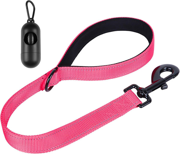 Dog Leash, Short Leash for Large Breed Dogs, Traffic Padded Handle, Reflective Training Lead for Medium to Large Dogs