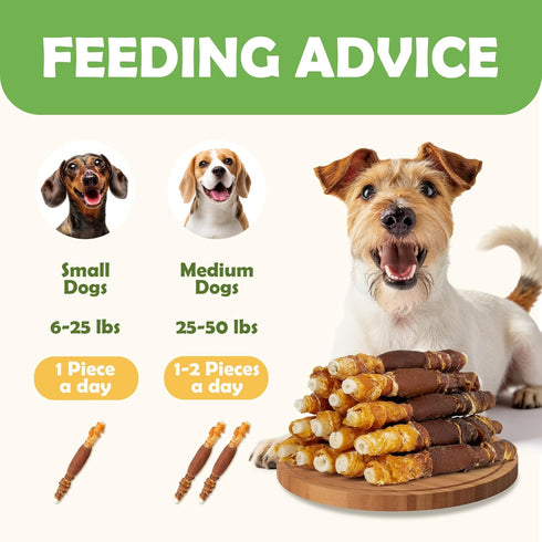 MON2SUN 5 Inch 31.75 Oz (45 Count-Pack 1) Dog Treats, Triple Flavor Chicken Liver Duck and Chicken Wrapped Rawhide
