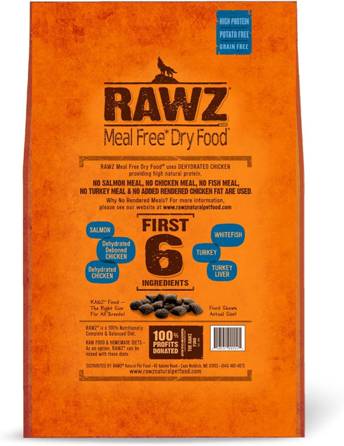 Rawz Meal Free Dry Dog Food (3.5 lb, Chicken, Salmon & Whitefish)