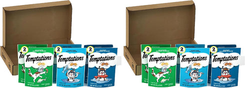 Temptations Cat Treats Classic Crunchy and Soft Seafood Lovers Variety Pack,3 oz.