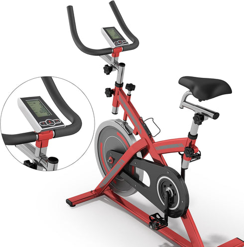Cloudpower 137X80mm, Exercise Bike Monitor Speedometer With Time Speed Distance Calories Heart Rate Functions, LCD