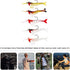 5pcs Toyvian Luminous PVC Shrimp Lures Soft Bionic Fishing Baits and Colored Artificial Shrimp Lure for Freshwater