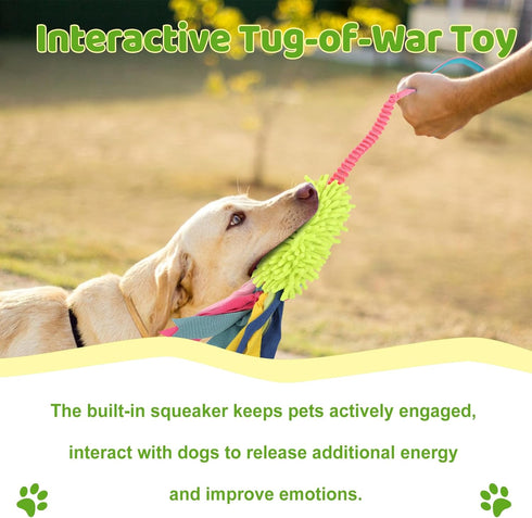 Dog Tug Toys for Aggressive Chewers, Strong Squeak Rope Toy for Large Dogs, Ideal for Training and Play