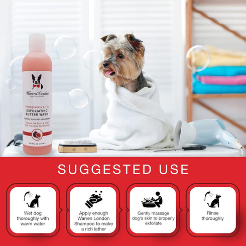 8oz Warren London Butter Combo - Premium Dog Shampoo & Conditioner - Exfoliating Wash with Fragrant Leave