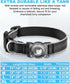 ONEONTA Airtag Dog Collar, Waterproof Airtag Holder with Removable Metal Loop, Heavy Duty Reflective Collar for Small