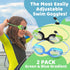 Vvinca Kids Swim Goggles, No Leaking Anti Fog Toddler Goggles with Quick Adjust for Ages 3-14