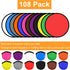 108 Set Summer Mototo Pieces Foldable Flying Disc Fans with Bag Folding Pocket Toy DIY Creative Gift Handheld Fabric