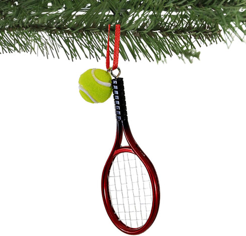 Kurt Adler Tennis Racket with Ball Christmas Ornament