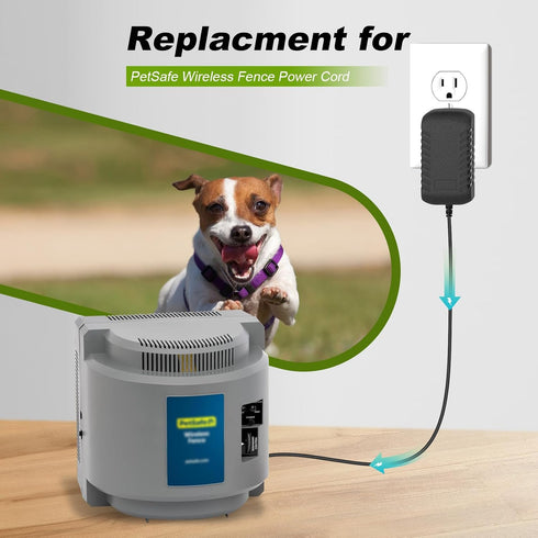 19V Power Supply Adapter for Pet Containment Fence Transmitter, Compatible with PetSafe Models