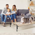 Veehoo Elevated Dog Bed, Outdoor Raised Cots for Large Dogs, Cooling Camping Bed with Slope Headrest, Washable, Beige