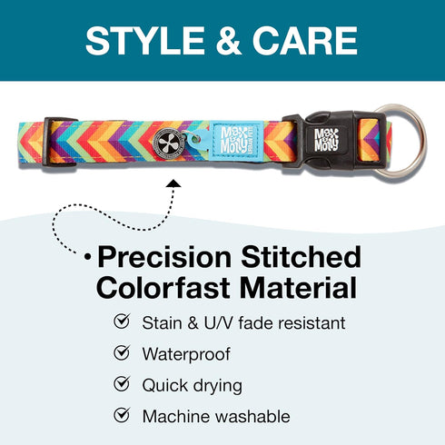 Max & Molly Summertime Dog Collar, Soft Adjustable Waterproof Collar with Safety QR Code Tag, Cute Designs for Small
