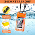 IP68 Waterproof Dry Bag, 2L - Roll Top Waterproof Pool Bag with Phone Pouch, Boating & Kayak Accessories (Orange)