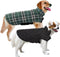 MIGOHI Reversible Dog Coat, Windproof, Waterproof Winter Jacket, Plaid Dog Coats for Cold Weather, Green, L