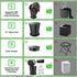 (13H) Camping Toilet, Retractable Portable Toilet for Adults Kids, Adjustable Height Portable Potty with Lid, Foldable