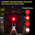 ROCKBROS Smart Bike Tail Light USB Rechargeable for Night Riding, IPX6 Waterproof Bright LED Bicycle Rear Light, 260mah