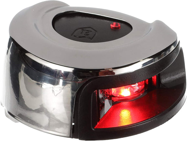 NV2012SSR-7 LightArmor 2-Mile Navigation Deck Mount Sidelight by Attwood, Red LED