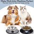 Hillban 10 Pack Stainless Steel Cat Bowls with Rubber Base, Anti Slip Stackable Food and Water Bowls