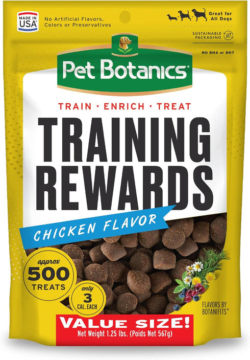 Pet Botanics 20 oz. Pouch Training Reward Soft & Chewy, Chicken Flavor, 500 Treats Per Bag