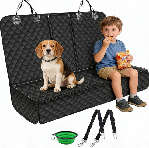 SNZ Dog Car Seat Cover for Back Seat, 100% Waterproof Pet Car Seat,