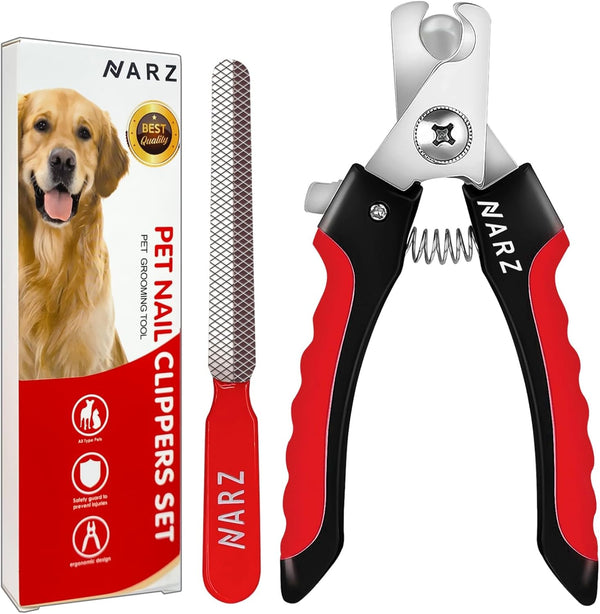Dog Nail Clippers, Professional Nail Trimmers for Dogs and Cats with Safety Lock to Prevent Over Cutting
