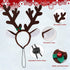 BWOGUE Dog Christmas Elk Reindeer Antlers Headbands Set, Pet Christmas Costume Accessories for Medium Large Dogs