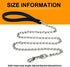 Heavy Duty Metal Dog Leash, 4 FT Chew Proof Chain with Soft Padded Handle for Large & Medium Dogs (4 FTx3 mm, 0-80 lbs)