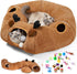 Cat Tunnel Bed with 20 Pcs Interactive Toys, 3-in-1 DIY Collapsible Plush