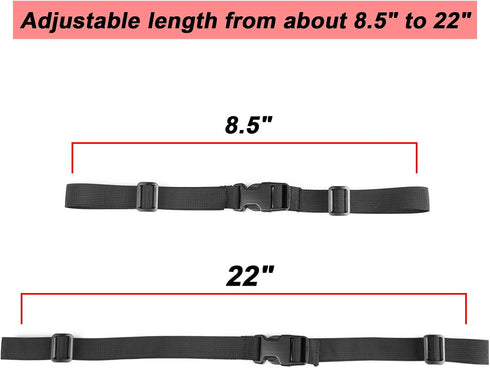 XTACER Adjustable Backpack Chest Strap, Sternum Strap Chest Belt with Buckle (Pack of 4)