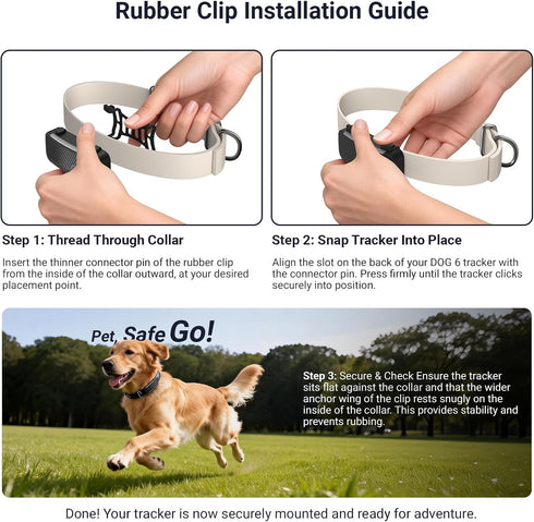 MEROM 4 6 GPS Dog Tracker Rubber Clip Compatible with Tracti Dog GPS Dog Collar Replacement Safety Clip Accessories