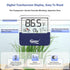 hygger Digital Aquarium Thermometer Records Max Min Temperature Sensor Gauge with LCD Display Stickable Fish Tank