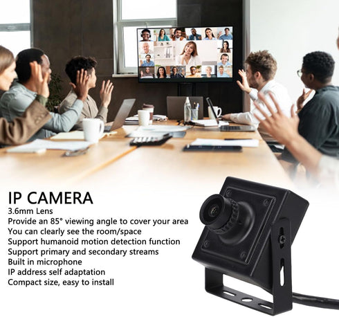 EIMSOAH 3.6mm 85 H.265 H.264 (8MP) Small IP Camera, Lens Degree View Angle Built in Mic HD Indoor Security Camera