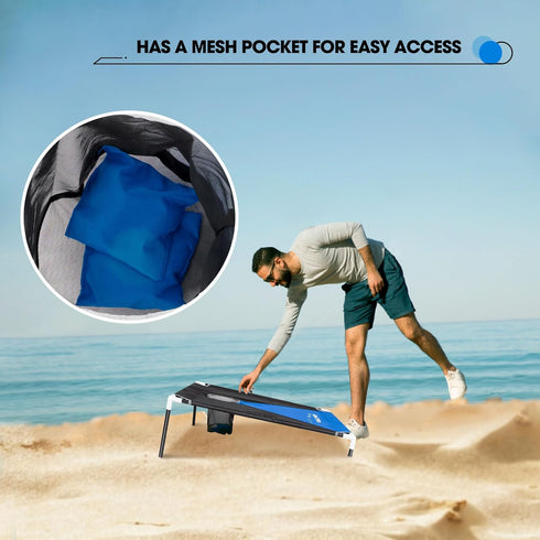 Set Set 3 2 8 ANC POP Portable Cornhole Game PVC Framed Corn Holes Outdoor Game x feet with Bean Bags and Carrying Case