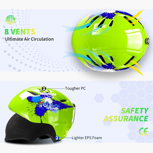 Toddler and Kids Ski Helmet, Snowboard Helmet, Ultra Lightweight, ASTM Certified for Ages 2-6