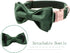 ARING PET Dog Collars with Bowtie-Velvet Dog Bow tie Collar, Adjustable Dark Green Dog Collar X-Small (Pack of 1)