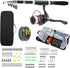 Fishing Pole Combo Set, 2.1m/6.89ft with 145pcs Fishing Accessories Kit, Collapsible Rods & Spinning Reel