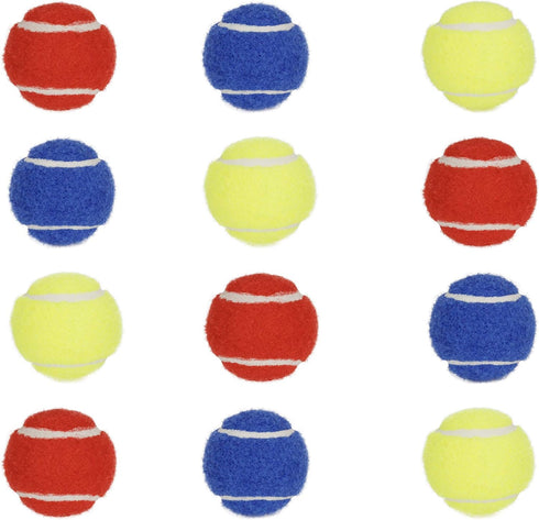 1.5" Small Tennis Balls for Dogs, Cat Toy, Pack of 12 Mini Tennis Balls in 3 Colors for Small Dogs