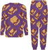 Generic Set Peanut Butter Jelly Breakfast Men's Pajamas Long Sleeve Sleepwear Crew Neck Loungewear Tops And Bottom