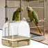 Generic Settings Indoor Bird Cage Bath, Stand Bathtub Perch, Automatic Shower Mode Bird Bath with Chew Proof Material