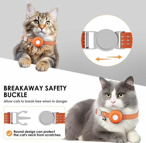 ZFSJTAG GPS Tracker for Cats, Cat GPS Tracker, Compatible with Apple Find My App (Only iOS), No Monthly Fee, Waterproof