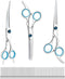 Maxshop Dog Grooming Scissors Kit, Heavy Duty Titanium Stainless Steel with Comb, Straight & Curved Scissors