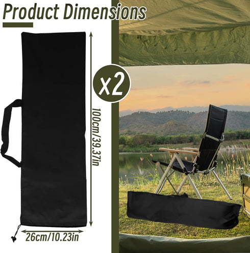 BangBoom 2 Packs 210 39.3 2 Polyester Camp Chair Replacement Bag, In Large Portable Folding Chair Bag Storage