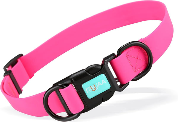 Waterproof Dog Collars, Rubber Anti-Odor, Durable Adjustable Collars for Small, Medium, Large Dogs, Easy Clean with