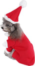 Mogoko Dog Cat Christmas Santa Claus Costume, Funny Pet Cosplay Outfits with Cap for Xmas (XL Size)