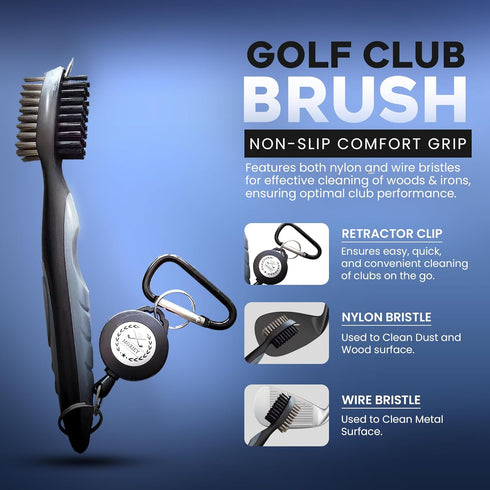 Magnetic Golf Towel with Brush & Groove Cleaner, Camo Design Microfiber Towel for Golf Accessories