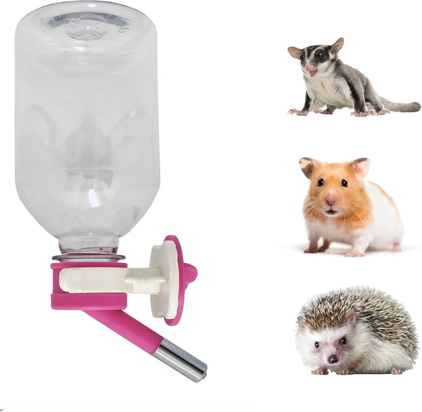 Choco Nose Patented Mini No-Drip Water Bottle/Feeder for Small Pets, 10.2oz, Nozzle 10mm, Pink (C125)