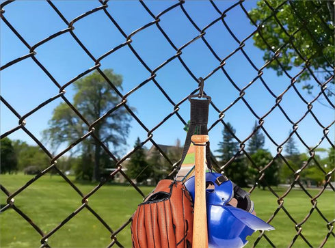 YELAIYEHAO 3 in 1 Baseball Softball Gear Hanger, Dugout Organizer with Bat Holder, Glove Clip, Helmet Hook