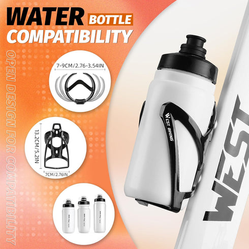 West Biking Ultra-Light Bike Water Bottle Cages, Durable PC Bicycle Bottle Holder with Screws Tool for Cycling